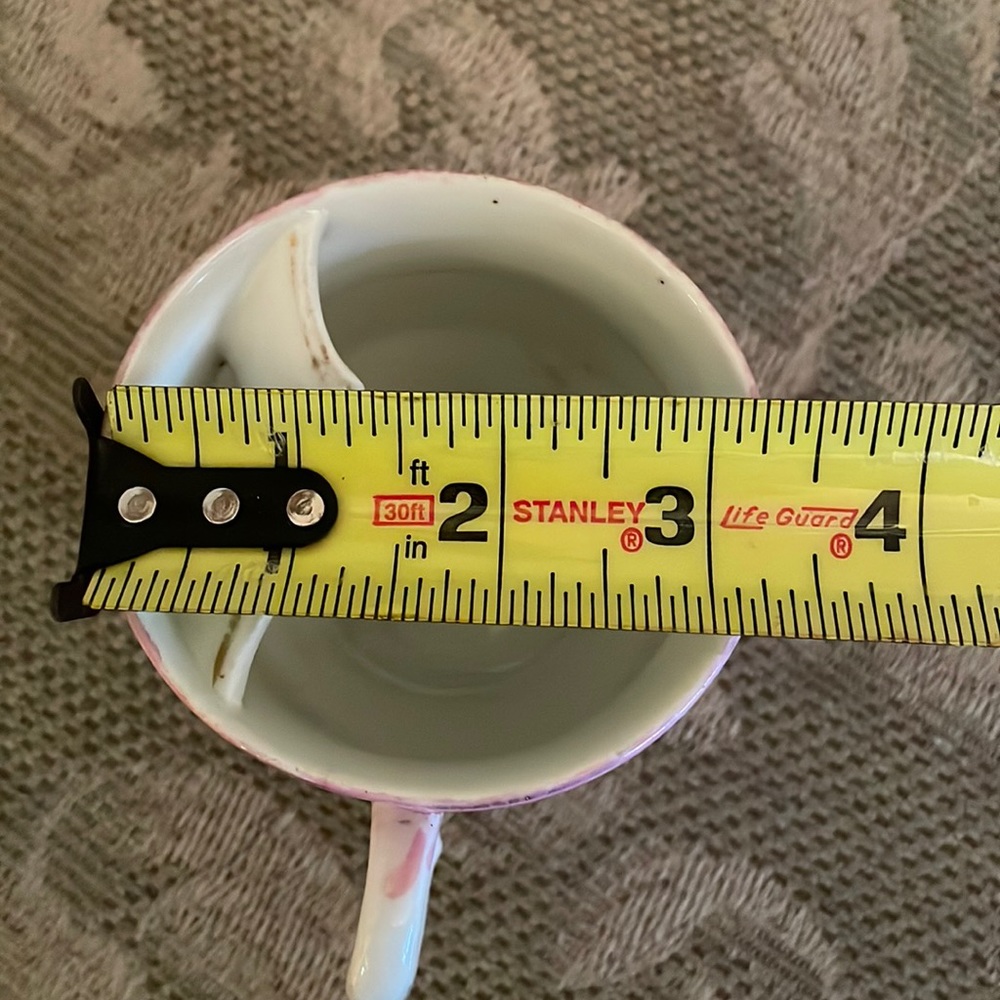 Antique German Lustre Remembrance Mustache Cup - Picture 9 of 9